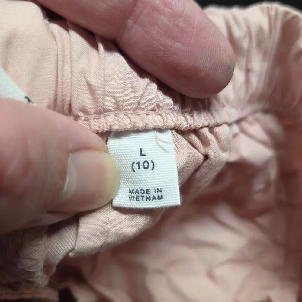 Gap Kids Cargo Pants L 10 Pink Lightweight 100% Cotton Jogger‎ Utility Pockets
